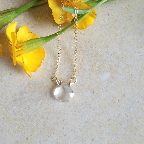 ROCK CRYSTAL Necklace Minimalist Crystal Gemstone - Picture 7 of 7